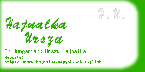 hajnalka urszu business card